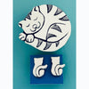 Cat Tiny Box w/stud earrings