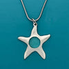 Seastar Seaglass Necklace (turq)