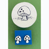 Mushroom Tiny Box w/stud earrings