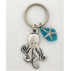 Octopus Seaglass w/Turq Keychain