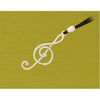 Treble Clef Suede Cord Necklace