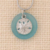 Sanddollar Round Necklace (Turq)