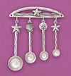 Shells Meas. Spoons w/rack (BOXED)