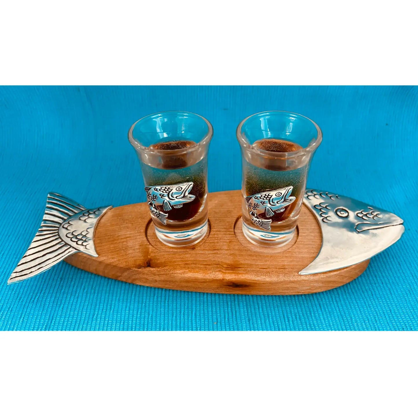 Fish Double Shot Glass Board