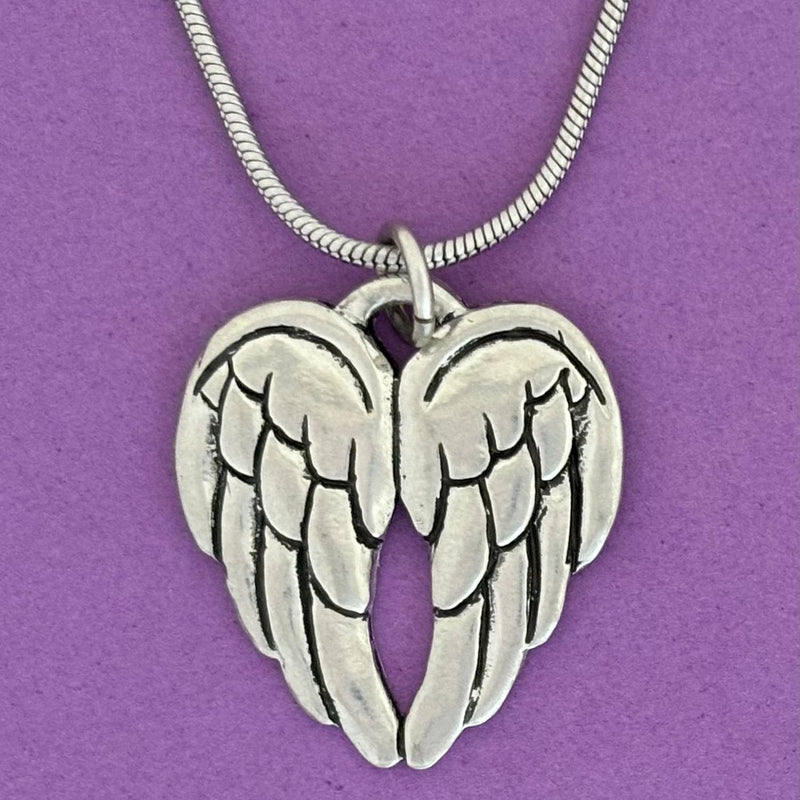 Angel Wings Necklace  18" Chain