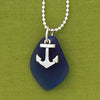Anchor  Seaglass  Necklace