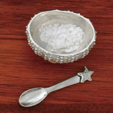Sea Urchin salt cellar w/spoon