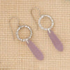 Circle Drop Long w/Lav. Earrings