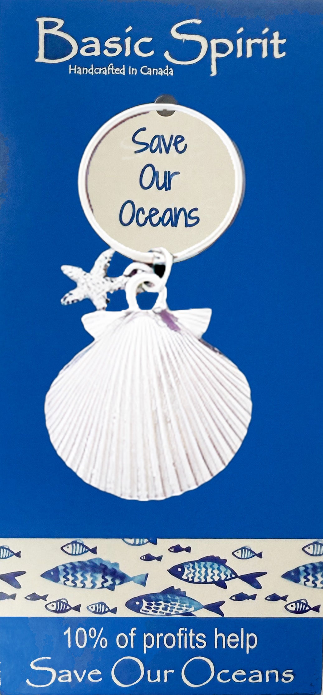 Shell Save Our Oceans Keychain