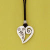 Open Heart Suede Cord Necklace