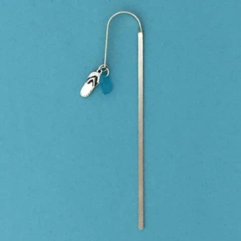 Sandal Bookmark w/Turq. Seaglass