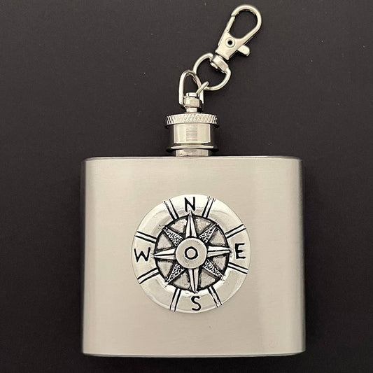 Compass Keychain Flask (2 oz)