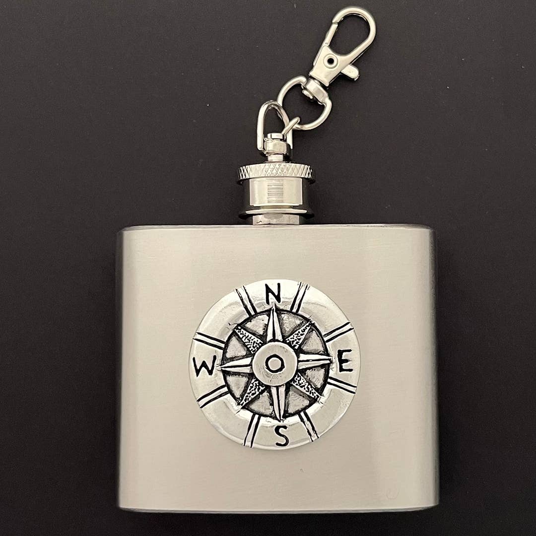 Compass Keychain Flask (2 oz)