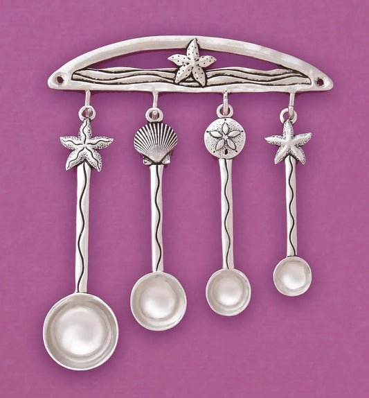 Shells Meas. Spoons w/rack (BOXED)