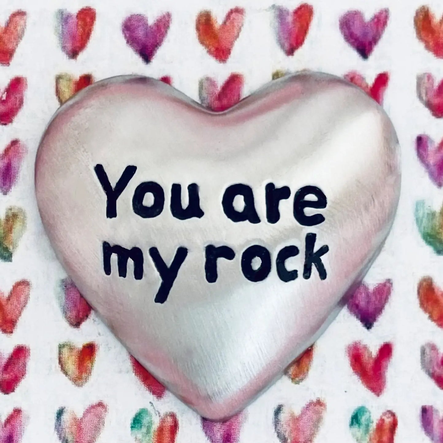 You Are My Rock Small Heart Token