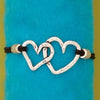 Double Heart Stretch Bracelet