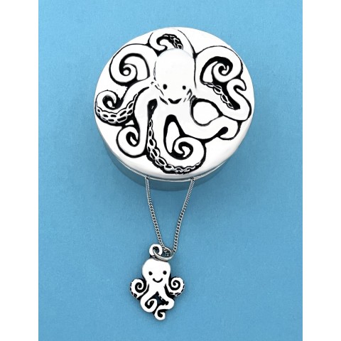 Octopus Wish Box W/ Octopus Necklace