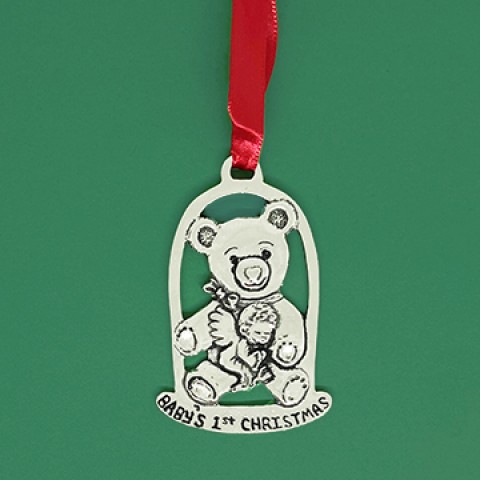 Baby's 1st Christmas Teddy Holiday Ornament