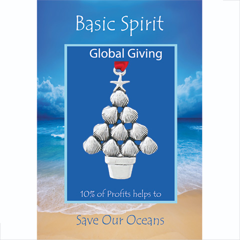 Shell Tree Save Our Oceans Global Giving Ornament