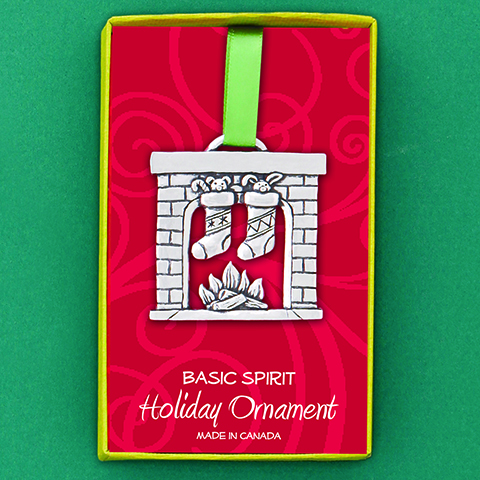 Stockings Are Hung Fireplace Holiday Ornament (Boxed)