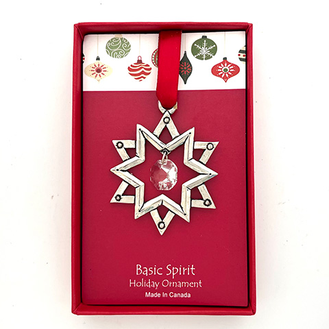 Star w/Crystal Christmas Ornament (Boxed)