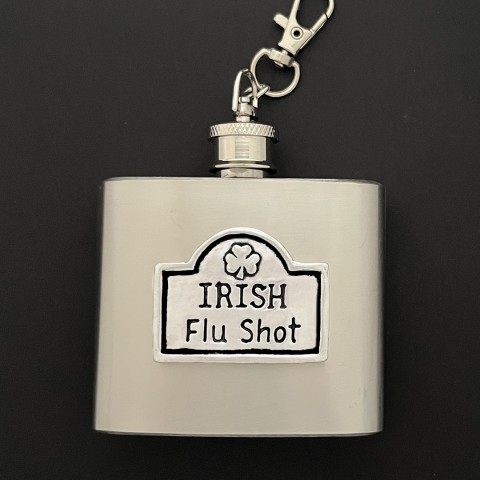 Irish Flu Keychain Flask