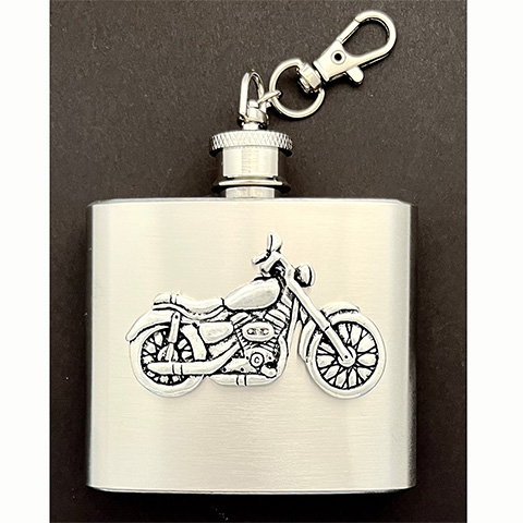 Motorcycle Keychain Flask (2 oz)