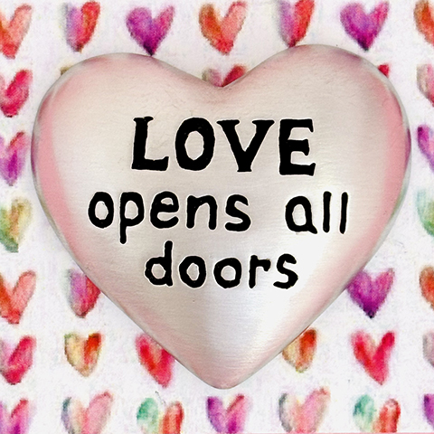 Love Opens All Door Heart Token (BOXED)