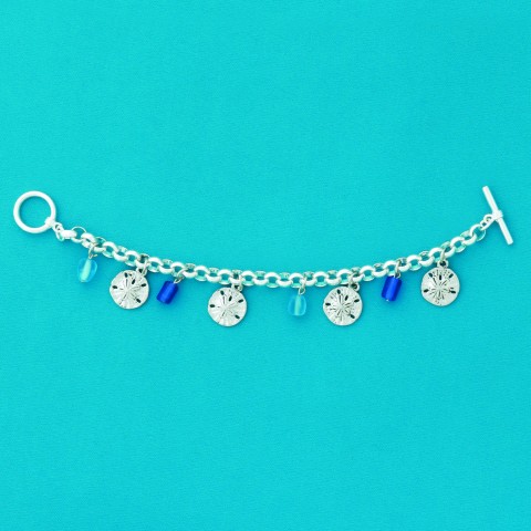 Sanddollar  Multi Charm Bracelet   