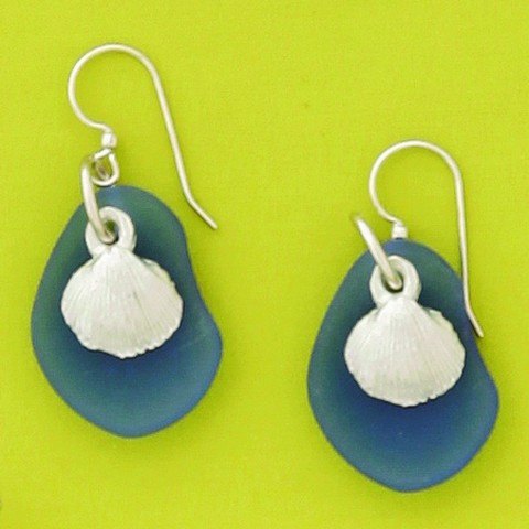 Sea Shell Seaglass Earrings
