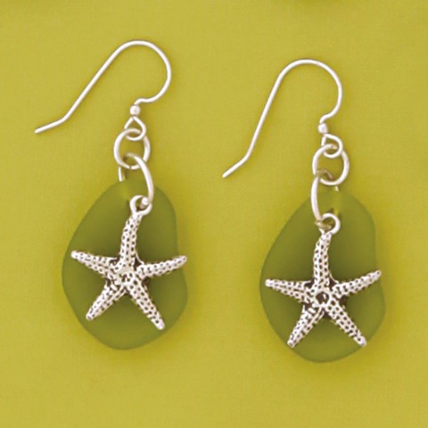 Starfish Seaglass Earrings
