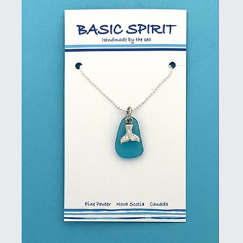 Whale Tail Seaglass Necklace