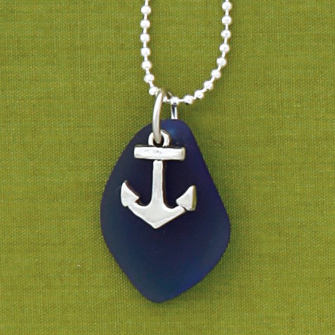 Anchor Seaglass Necklace