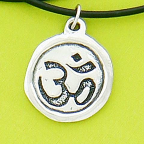 Aum/Ohm Leather Cord Necklace 