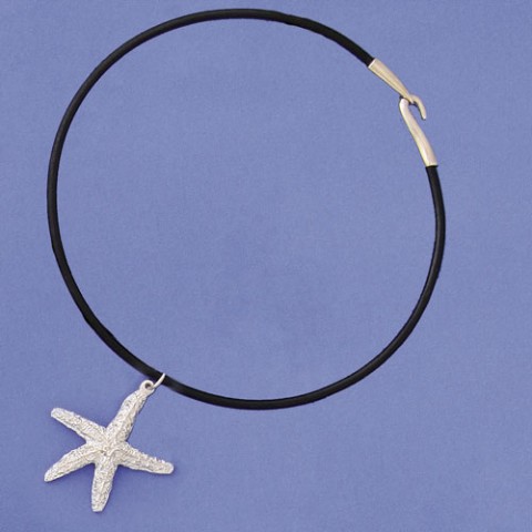 Starfish Leather Cord Choker