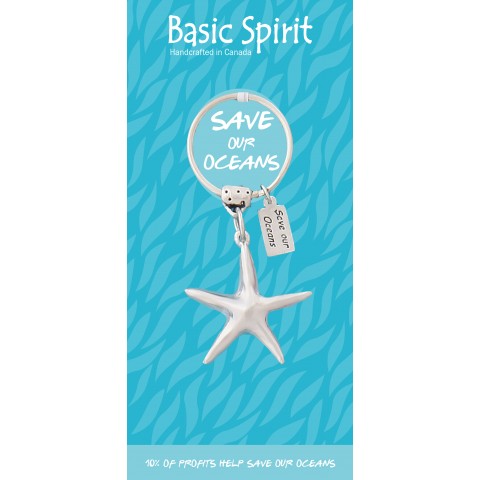 Sea Star Save Our Oceans Contribution Keychain