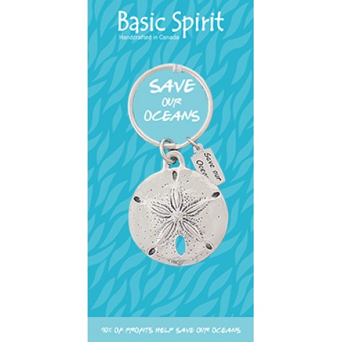 Sanddollar Save Our Oceans Contribution Keychain