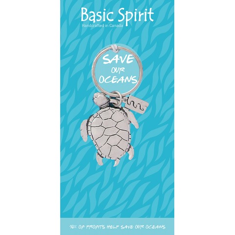 Ocean Turtle Save Our Oceans Contribution Keychain