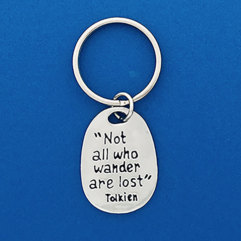 All who wander Quote keychain