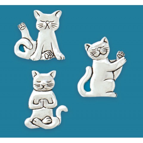 Yoga Cats Medium Magnet Set
