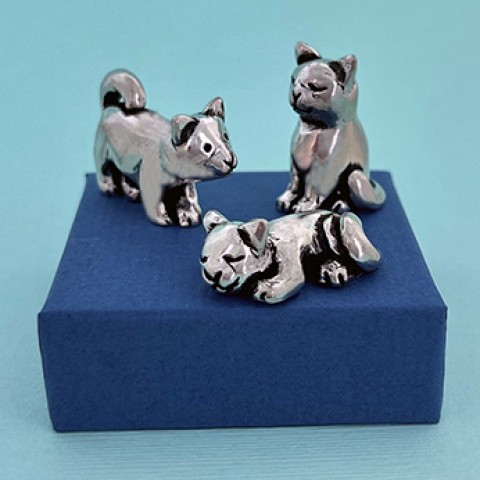 Kittens 3 Pc. Miniatures Set w/pouch