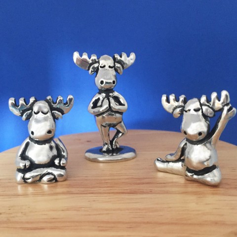 Yoga Moose Miniatures Set of 3