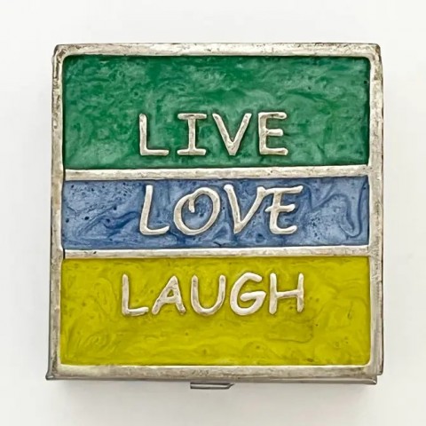 Live, Love, Laugh Pewter Resin Pill Box