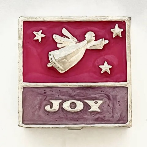 Angel Joy Pewter Resin Pill Box
