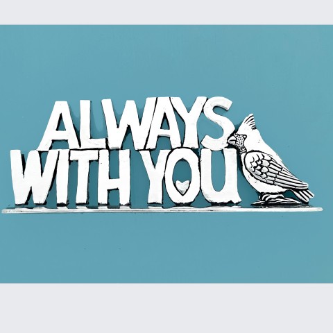Always With You/Cardinal Large Quote Plaque