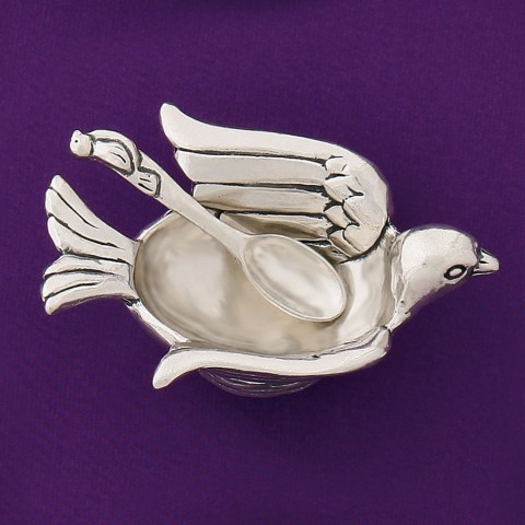 Bird Salt Cellar w / spoon