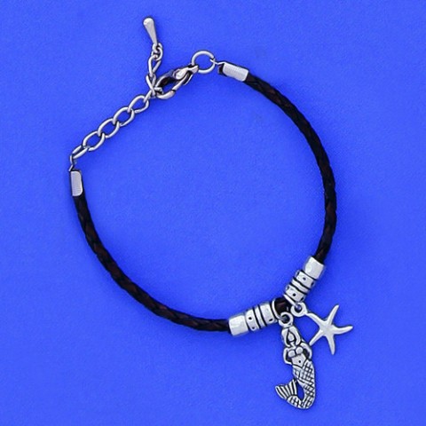 Mermaid & Sea Star Braided Bracelet