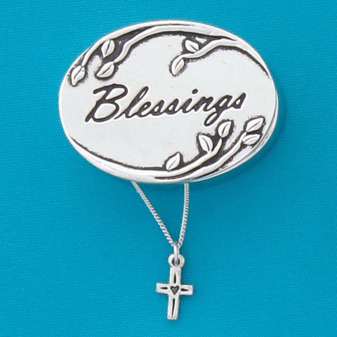 Blessings Wish Box w / Cross Necklace