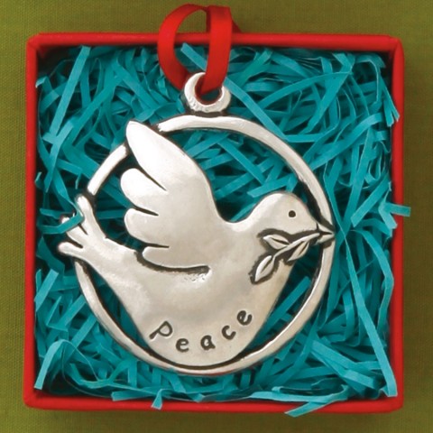Peace Dove Jolly Ornament