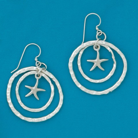 Sea Star Dbl Hoop Earrings